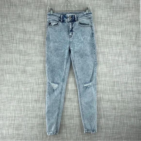 KanCan Womens Size 27 estilo distressed stone washed ankle jeans 0937 - Picture 1 of 11